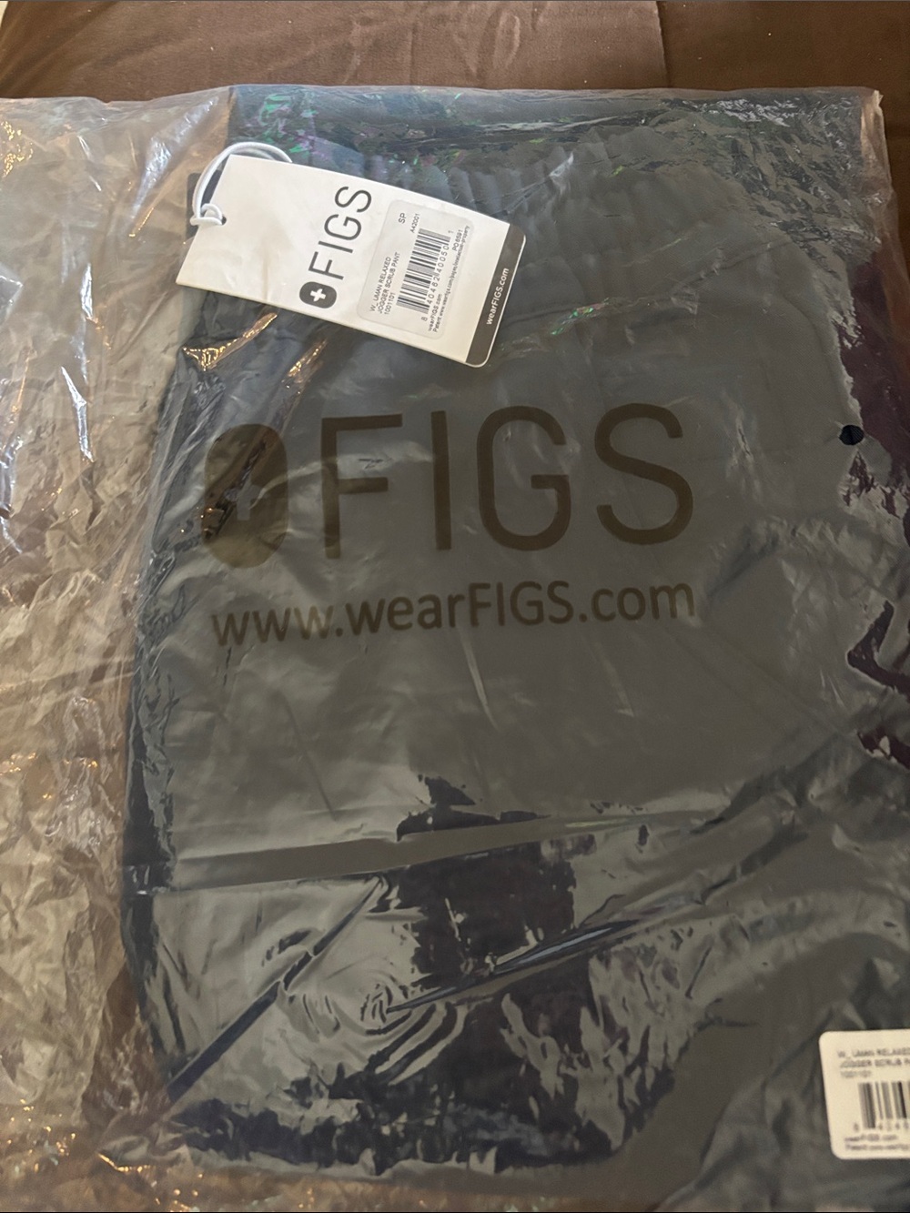 Figs Black Medical Scrub Top with Tag